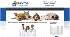 Desktop Screenshot of mentoranimalhospital.com