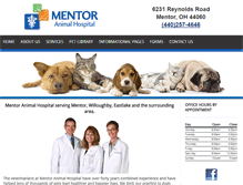 Tablet Screenshot of mentoranimalhospital.com